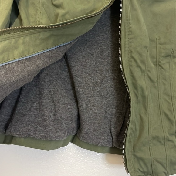 Banana Republic | Army green moto brushed cotton jacket Womens size 6 stretch - Picture 6 of 11